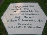 Marker for General Rosecrans' Headquarters