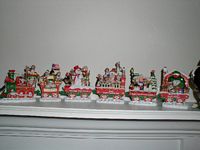 Another beagle train, this time with Mrs. Claus