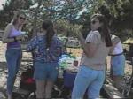 Lexi, Lynn, Shawna and Sharon around the picnic table